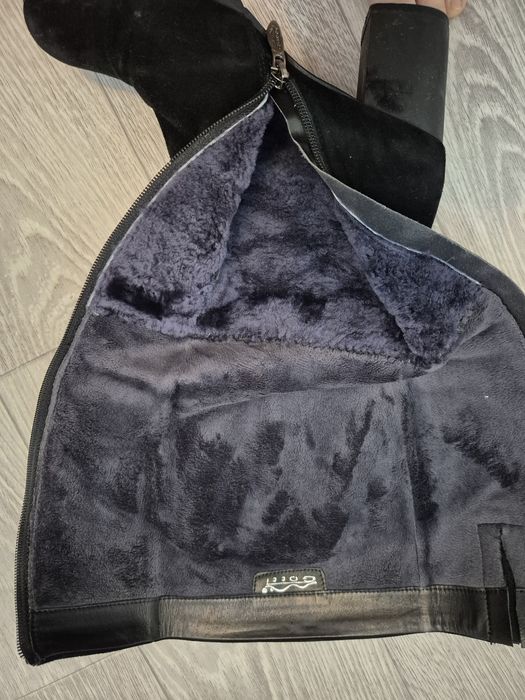 Зимние замшевые сапоги