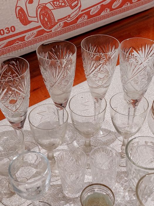 Хрустальные качественные фужеры, рюмочки, стаканчики