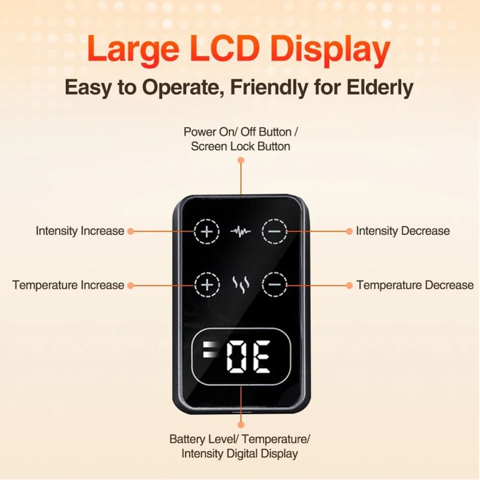 Mасажор за коляно с нагряване и вибрация, облекчава болката при артрит