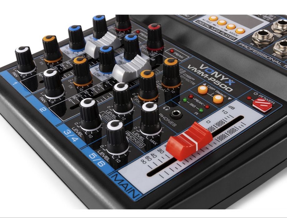 Mixer analog 4 canale Vonyx VMM-P500, Bluetooth, USB, MP3, Jack, XLR