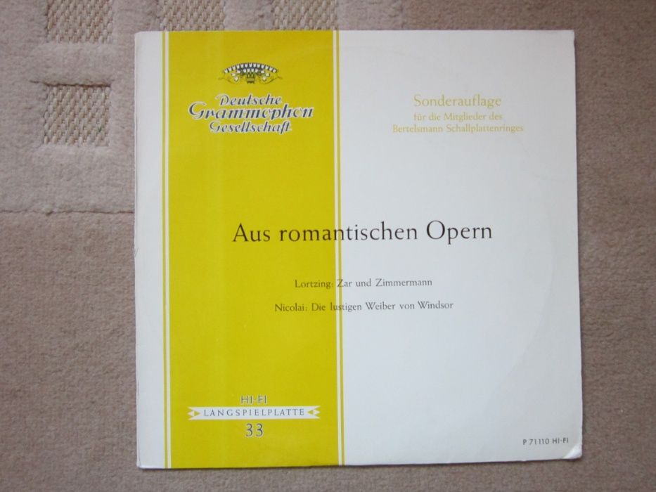 vinil rar Lortzing & Nicolai 1959 Romantischen Opern,Ferdinand Leitner