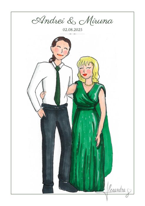 Ilustrații live pt. nunta, botez, cununie, majorat, eveniment privat