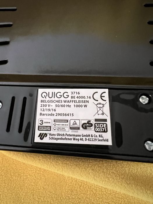 Aparat wafe import Germania