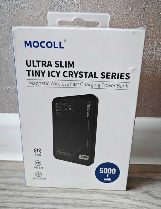 Магнитна безжична външна батерия MOCOLL 5000mAh 15W MagSafe / PD 20W