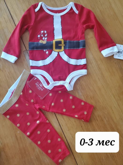 Коледни бебешки дрешки