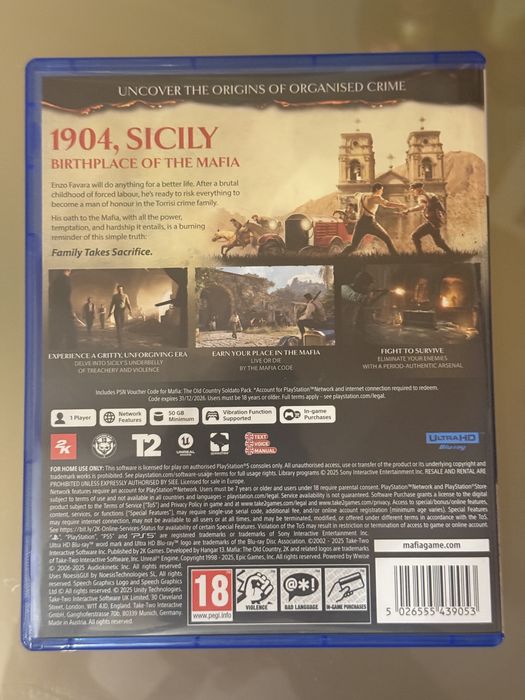 Mafia The Old Country Ps5
