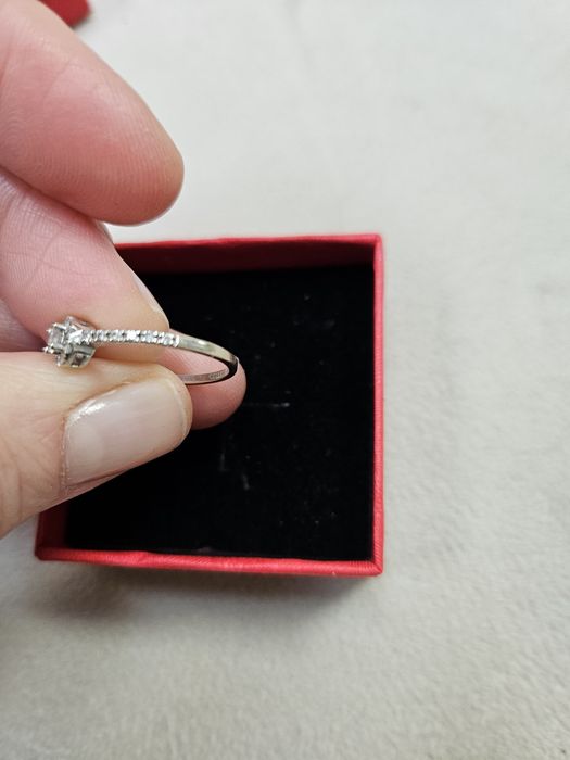 Inel logodnă aur 18K cu diamant 0.23 ct – Cellini, certificat