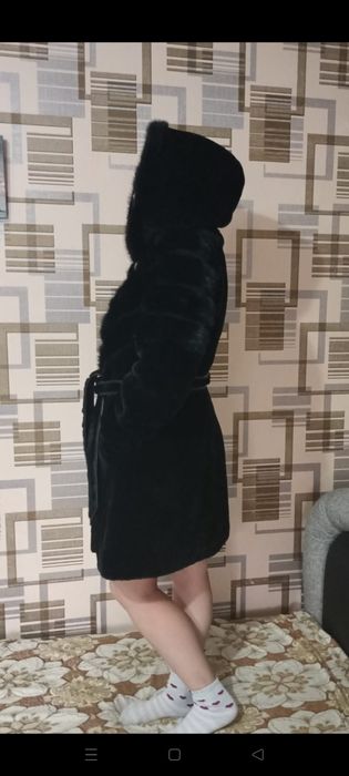 Шуба мутон с норкой 90000