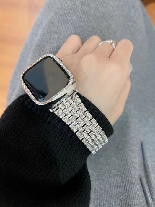 Стоманена каишка с камъчета за Apple Watch ULTRA/SE/11/10/9/8/7