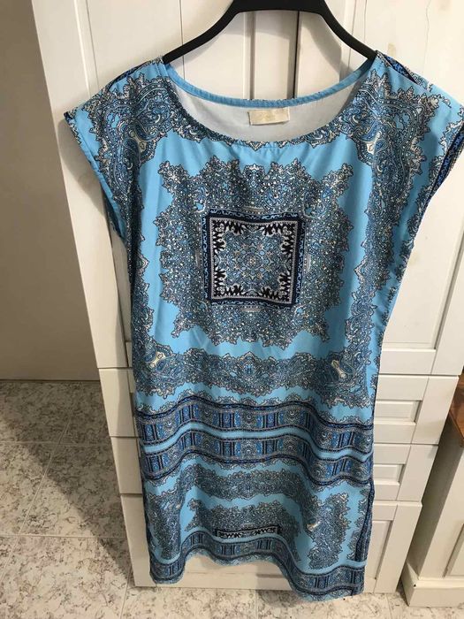 Лятна рокля в светлосиньо