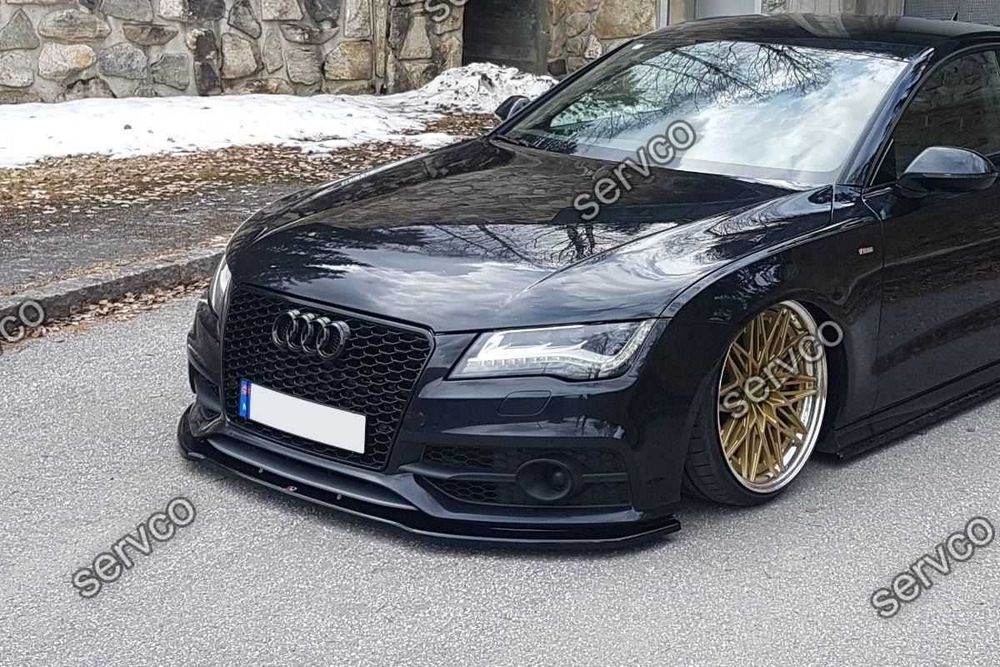 Prelungire splitter bara fata Audi A7 C7 4G8 S-Line 2010-2014 v2 - Maxton Design