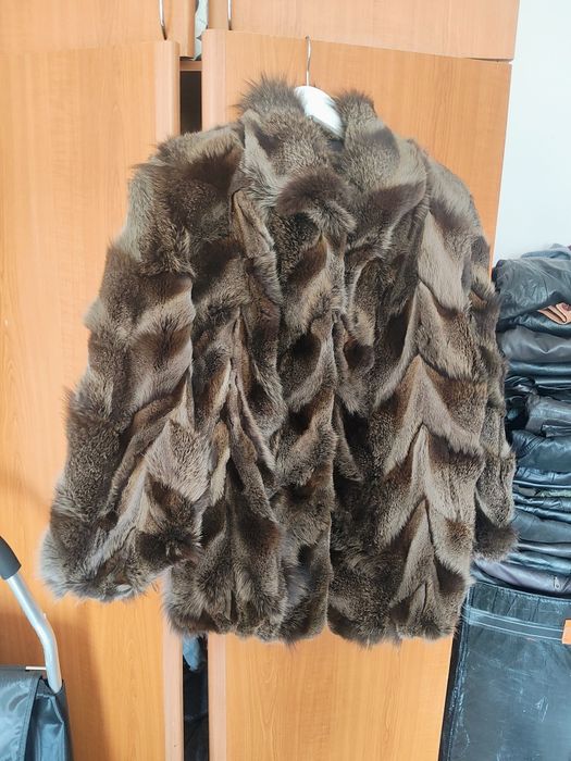 Haina din blană naturală de vulpe