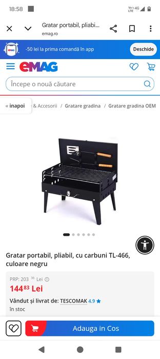Gratar camping desktop bbq