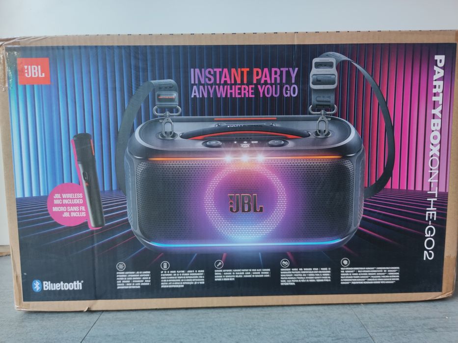 JBL Speaker Portatile Partybox On The Go2 120 BT IPX4 100W Black  Безжична тонколона