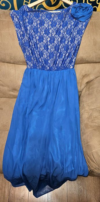 Rochie de seara lunga, marimea 38 , albastra