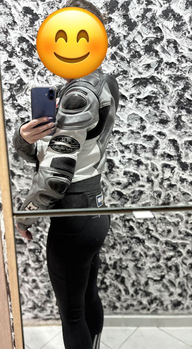 Дамско кожено яке за мотор FLM