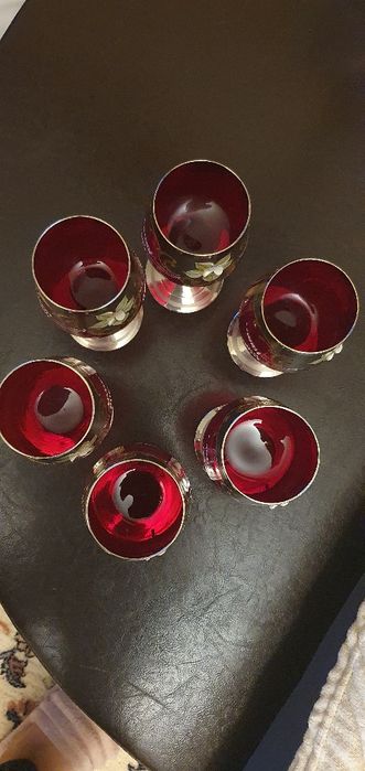 Set pahare vin din sticla de Murano