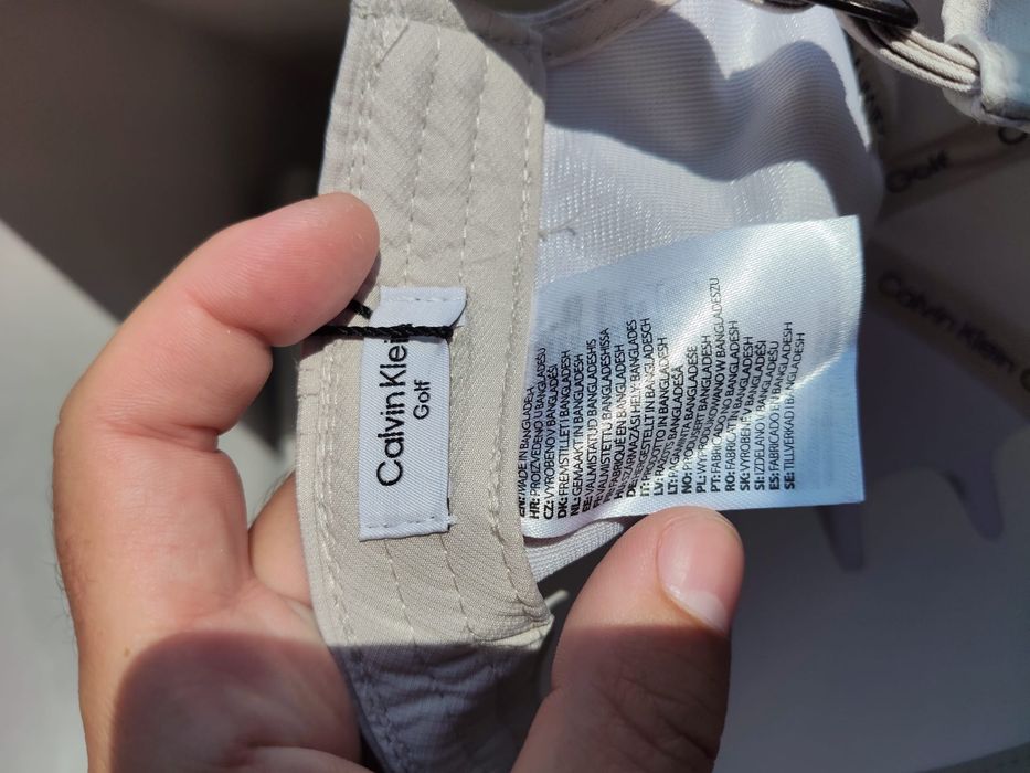 Calvin Klein Golf sapca unisex gri deschis cu logo mic OS noua originala