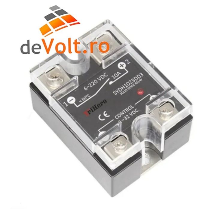 Releu SSR 60A DC-DC curent continu 6-220VDC / 3-32 VDC Solid Statate