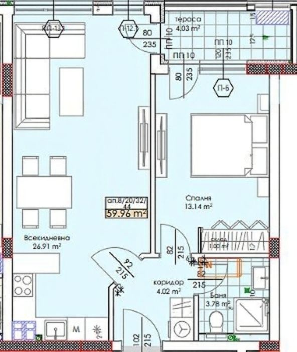 Продава се Двустаен апартамент в Пловдив, Тракия - 65 кв.м за 1020 €/кв.м - Снимка #4