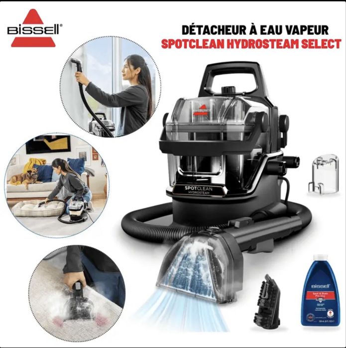 Bissell Spotclean Hydrosteam, за тапицерия, за килими с технология Hydrosteam, комбинира пара и засмукване
