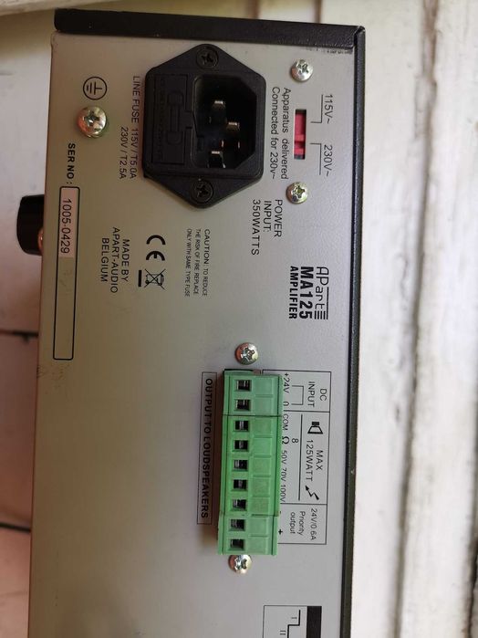 Продаю трансляционный микшер - усилитель Apart  MA - 125