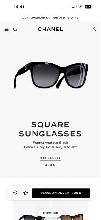 Ochelari soare dama Chanel Ref. 5380-A Acetate Black/Grey