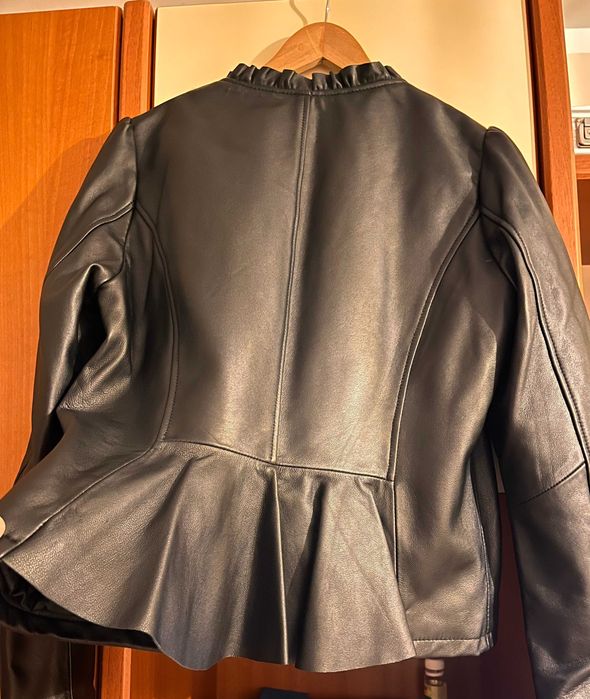 Geaca piele neagra dama