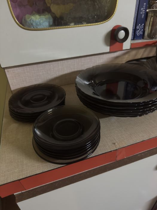 Набор посуды коричневый