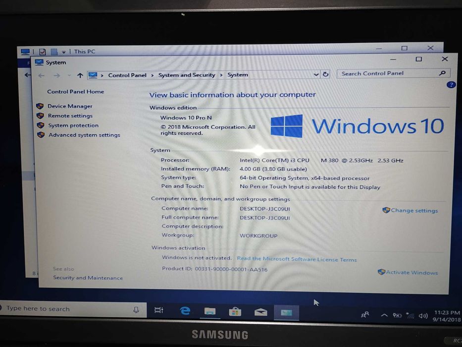 Laptop Samnsung NP-RC710