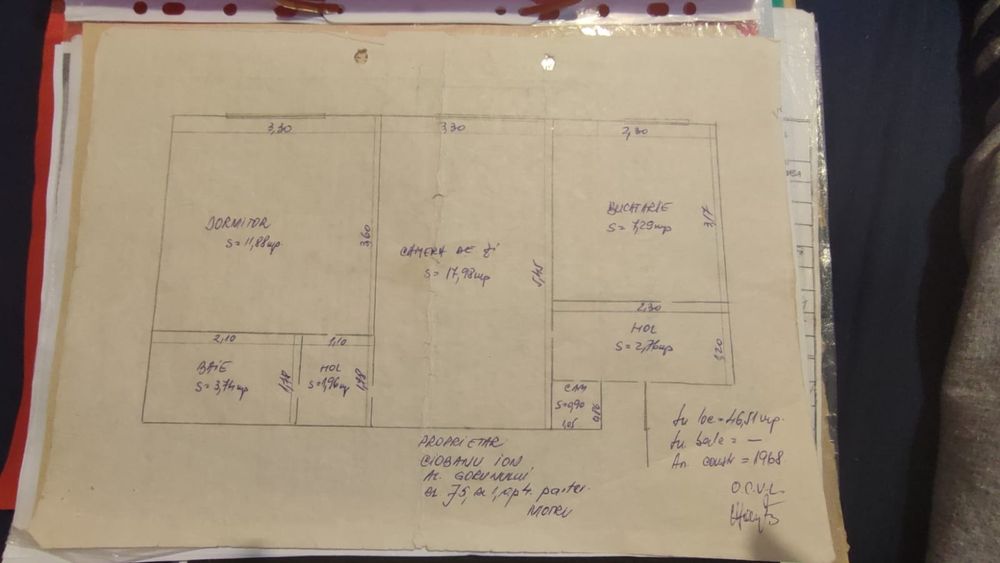 Vand apartament 2 camere parter