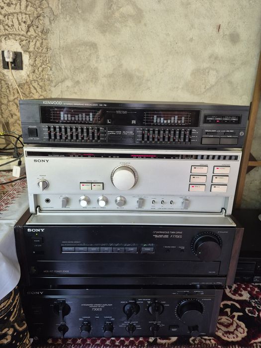 Egalizator Grafic Kenwood Ge76  made în japan 1987.Amplificator sony Ta F70 High End. Sursa în comutatie,1979