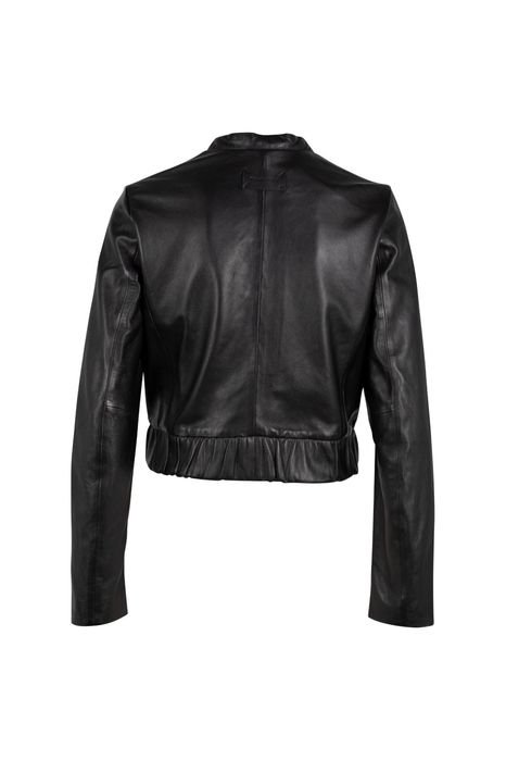 Geaca Scurta de Piele Dama Mauritius Neagra MWAmalie