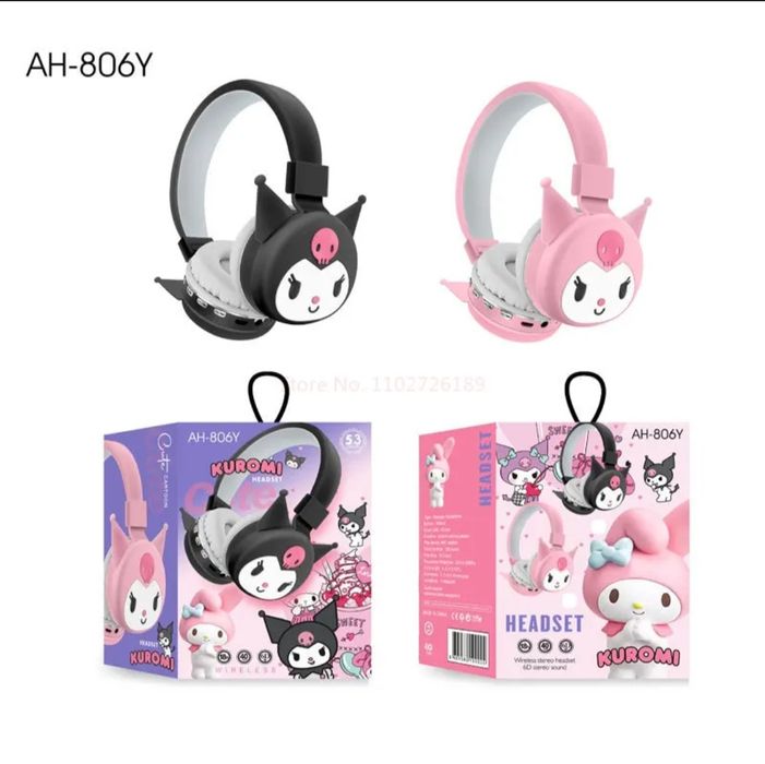 Безжични Bluetooth Слушалки Hello Kitty Kuromi с вграден микрофон Кити