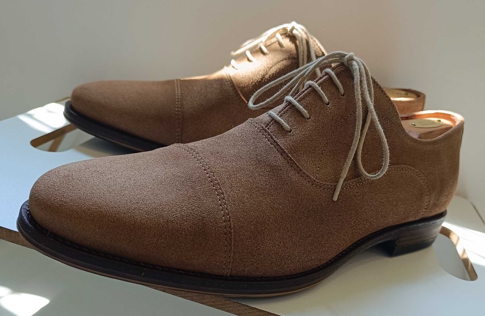 Pantofi oxford 44 44.5 cap toe premium Minelli NOI piele naturala moal