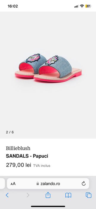 Papuci  Billieblush noi în cutie