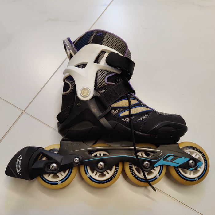 Powerslide Ролери 37,каска,наколенки,налакътници,протектори за китки