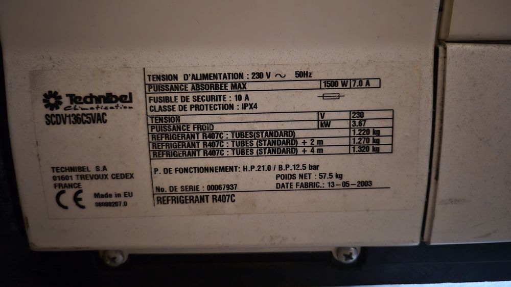 Мобилен климатик Technibel с външно тяло