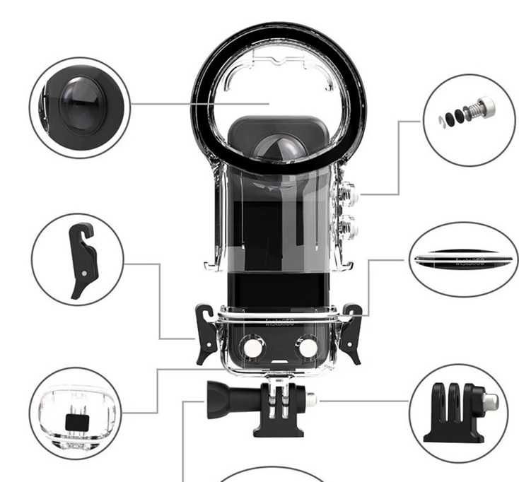 Carcasa subacvatica 50m - Insta 360 X3 (NOUA)