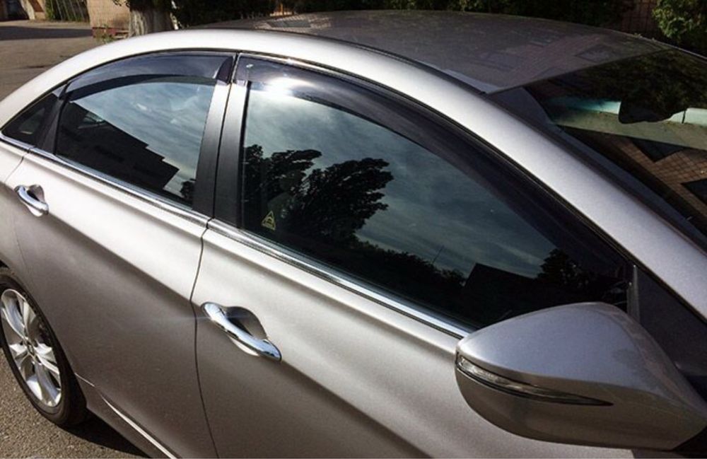 Дефлекторы окон (ветровики) Hyundai Sonata с 2009 по 2014