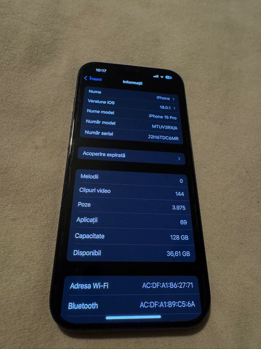 iPhone 15 Pro Black 128GB 89% Battery Health