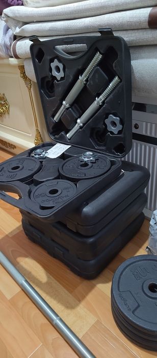 Продам гантели и штангу с дисками
