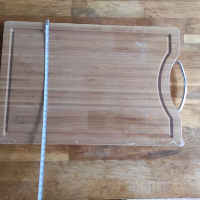 Set de tranșat carne cu tocător bambus 37*24cm