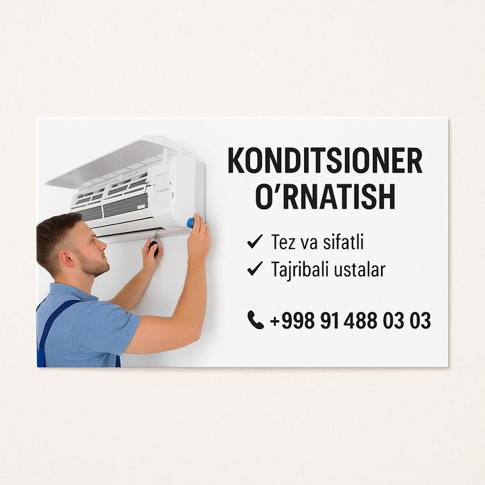 Konditsioner o'rnatish xizmati