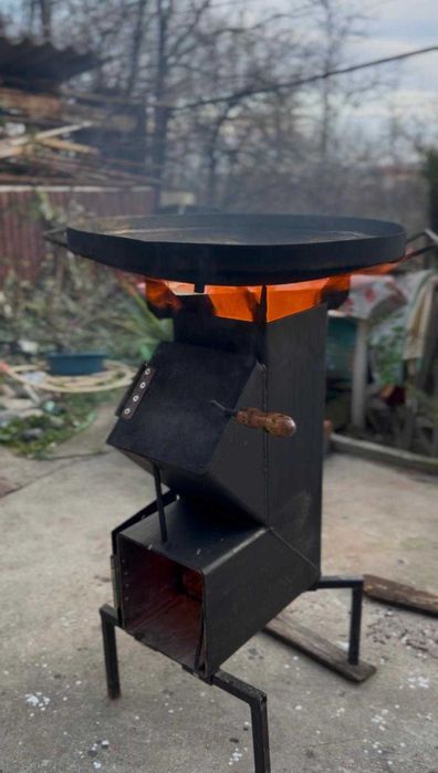 Sobă rachetă din oțel 150x 150x 4mm