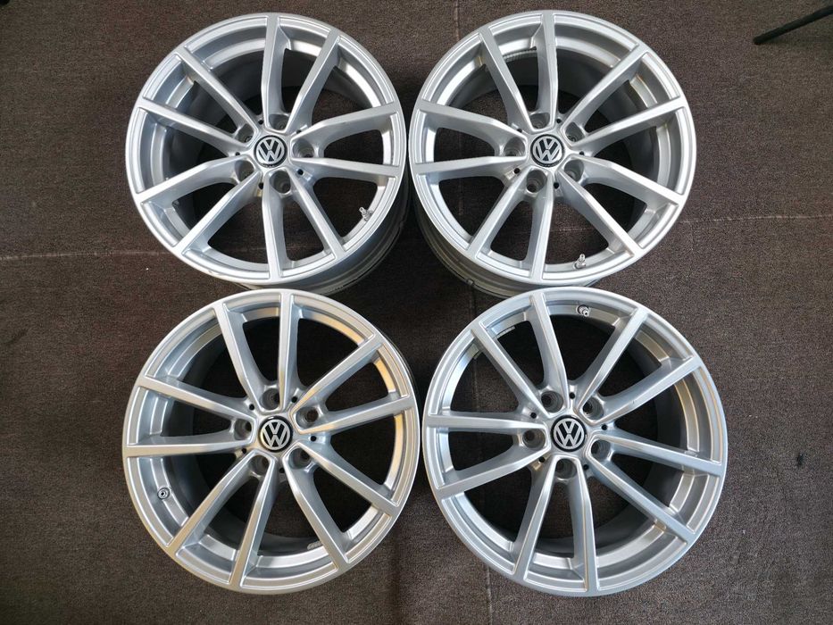 4 Jante Aliaj 5x112 17'' OE VW Golf Passat Touran Sharan Caddy Tiguan T-Roc / Skoda Octavia Superb Karoq Kodiaq 7.5J ET 30 CA NOI !