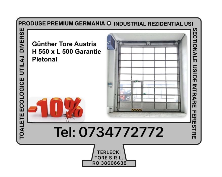 USA SECTIONALA INDUSTRIALA Gunther poarta garaj H 550 x L 500 Garantie