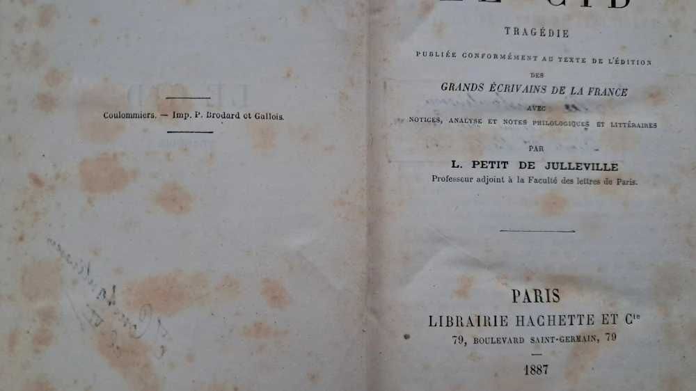 Petit de Julleville - Le cid (1887), Corneille