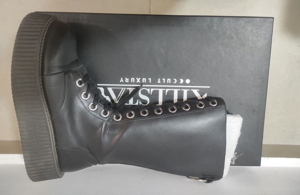 Killstar Fall Out Combat Boots Black