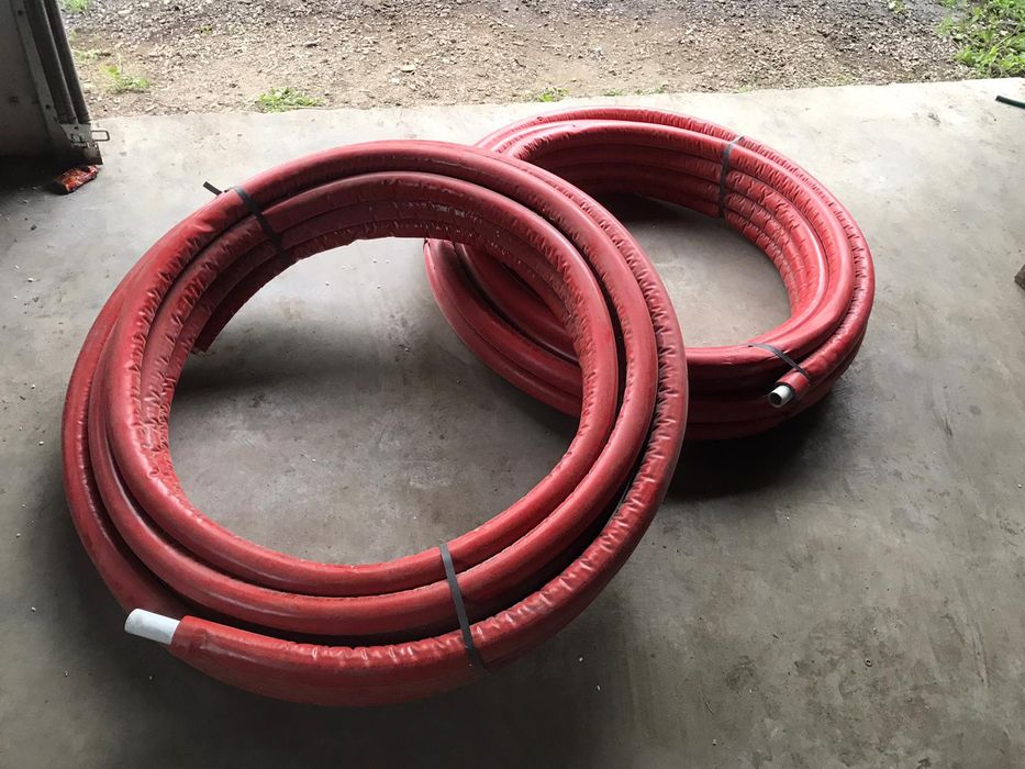 Țeavă pexal 32x3 colac 25 Ml izolație roșie